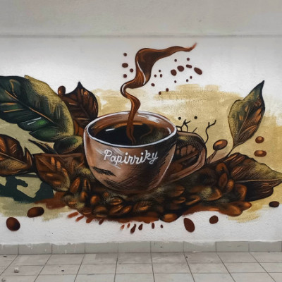 Mural de graffiti en Puebla - murales, comida