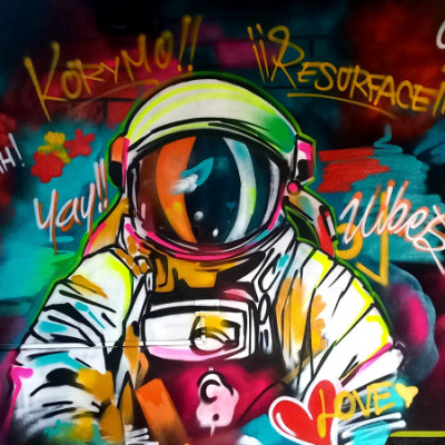 Mural de graffiti en Puebla - bares, negocios