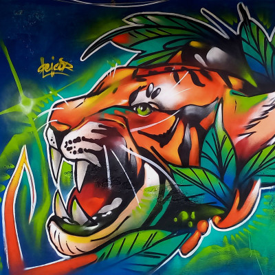 Mural de graffiti en Puebla - murales, animales 