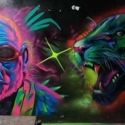 Mural de graffiti en Puebla - murales, animales 