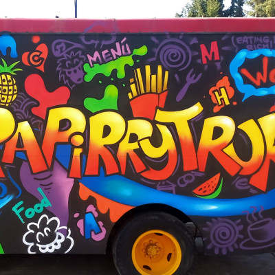 Mural de graffiti en Puebla - rotulos, negocios 