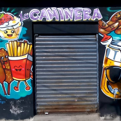 Mural de graffiti en Puebla - bares, rotulos 
