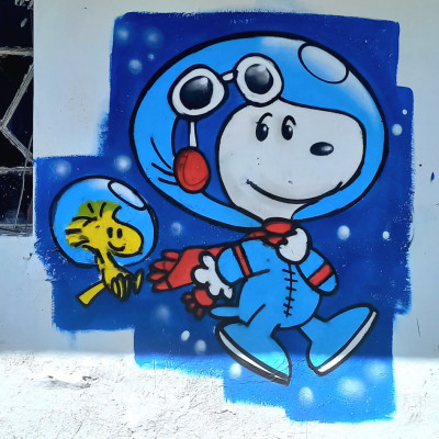 Mural de graffiti en Puebla - escuelas