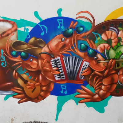 Mural de graffiti en Puebla - murales, bares 