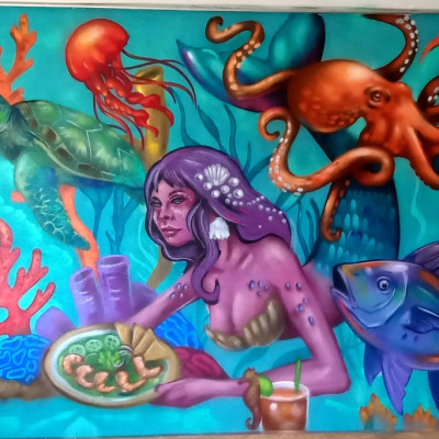 Mural de graffiti en Puebla - murales, bares