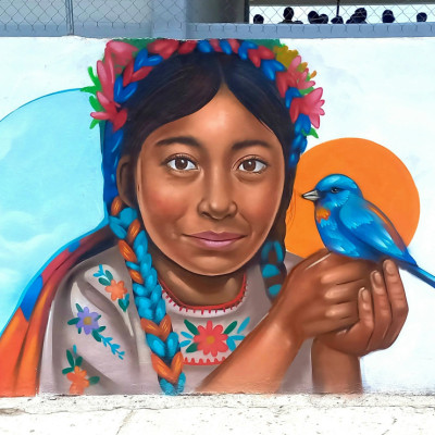 Mural de graffiti en Puebla - murales, escuelas